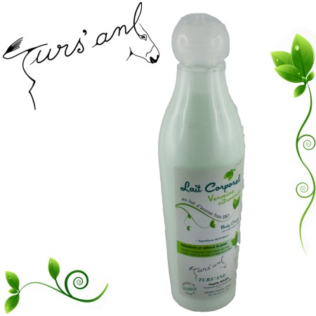 Le lait corporel au lait frais d'ânesse bio verveine citron est vivifiant.