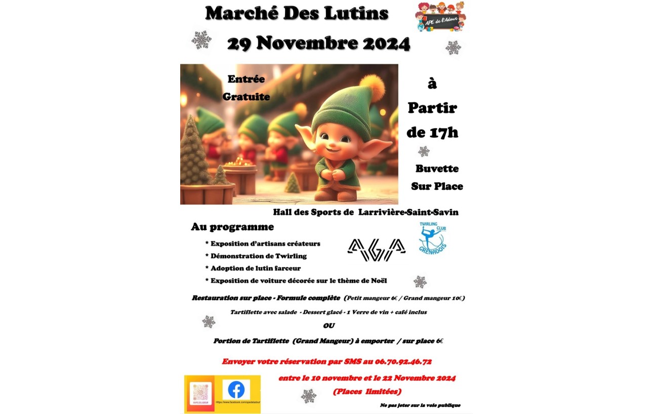 Marché de Noël à Larrivière (40270) le 30 novembre 2024